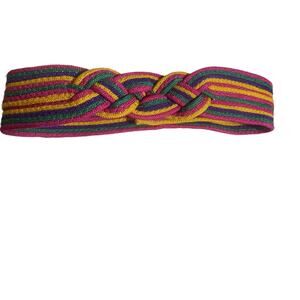 Vintage Bright Striped Knot Detail Belt Sz M/L